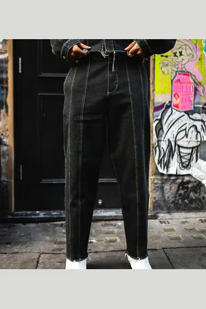 Labelrail X OliBrom seam detail straight leg jeans in washed co-ord
