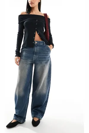 Bershka Skater jeans in dark wash
