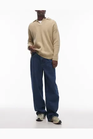 Topman Baggy jeans in mid wash
