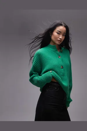 Free People Half-button chunky jumper in