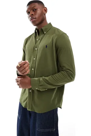 Ralph Lauren Icon logo pique shirt in dark