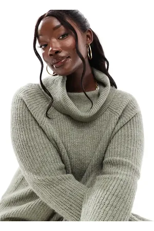 Yours Roll neck jumper in sage