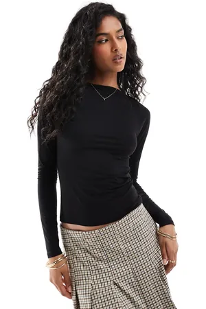 Brave Soul Long sleeve sculpt top in