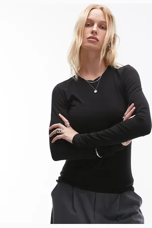 ARKET Super stretch jersey close fit top with long sleeves in