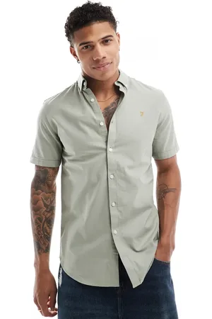 Farah Brewer slim fit short sleeve shirt in