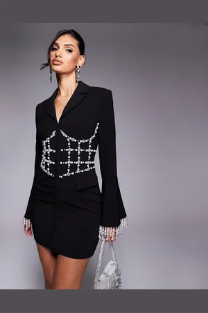 Lavish Alice Pearl embellished mini blazer dress