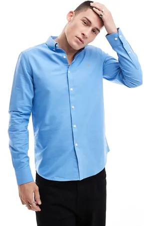 Farah Brewer slim fit long sleeve shirt in