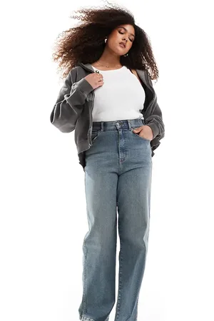 Dr Denim Moxy straight leg jeans in cape mid dirt used