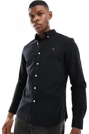 Farah Brewer slim fit long sleeve shirt in