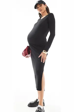 Mama;licious Mamalicious Maternity soft jersey maxi dress in