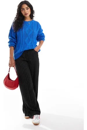 Cotton On Cotton On oversized cable knit sweater in cobalt