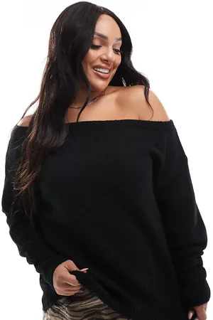 Yours Off shoulder bardot jumper in