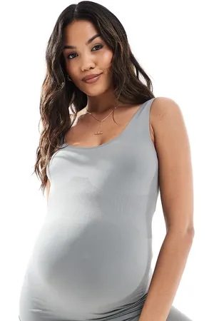 Mama;licious Mamalicious Maternity seamless vest top co-ord in sedona sage
