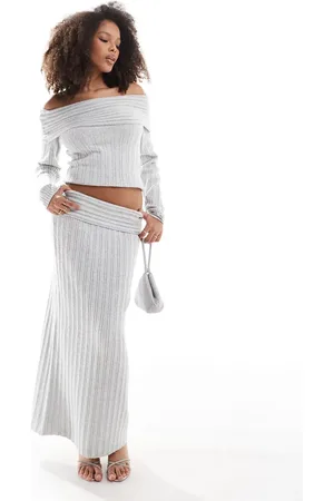 Pretty Lavish Cosy knit maxi skirt in co ord