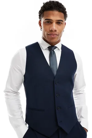ASOS Slim suit waistcoat in microtexture