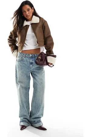 ASOS Baggy jean with turn up in vintage mid
