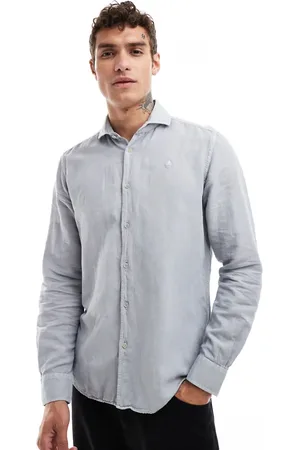 SCALPERS Vintage linen shirt in light burgundy