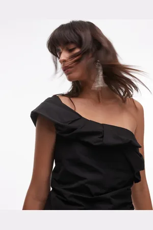 ARKET One shoulder corset top with twisted strap detail in