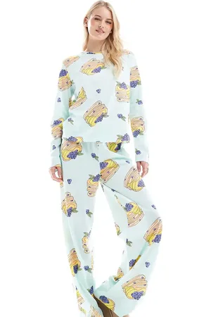 ASOS Tall pancakes long sleeve top & trouser pyjama set in