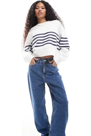 Bershka Petite mom jeans in authentic