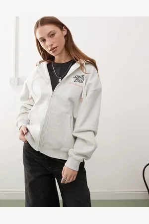 Santa Cruz Zip up logo hoodie in