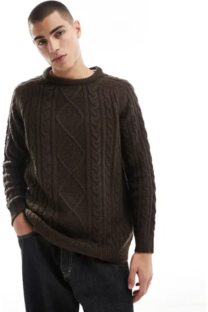 Threadbare Oversized chunky cable knit jumper in