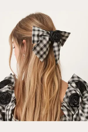 Sister Jane Dream check print hair bow co-ord in and white