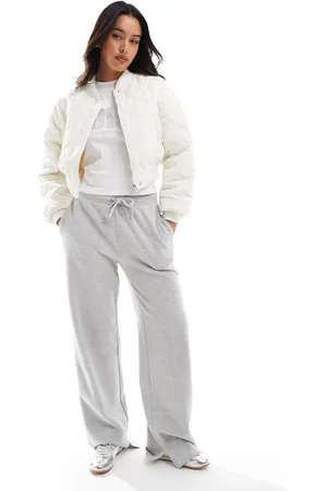 Cotton On Cotton On quilted rib bomber jacket in coconut milk