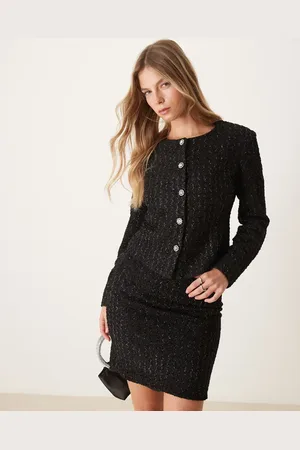 VILA Glitter detail trophy jacket co-ord in