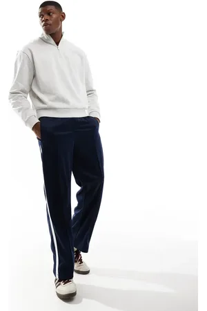 Bershka Wide fit side panel joggers in