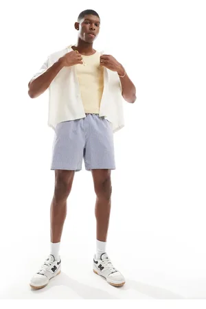 Ralph Lauren Traveler icon logo seersucker stripe swim shorts in