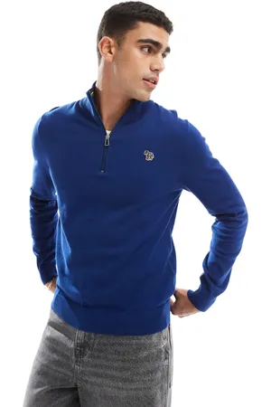 Paul Smith Zebra logo half zip knit jumper in