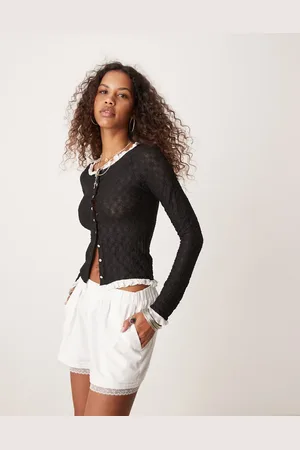 Free People Ruffle edge cardigan in
