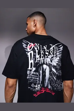 Liquor N Poker Diamante graphic t-shirt in charcoal