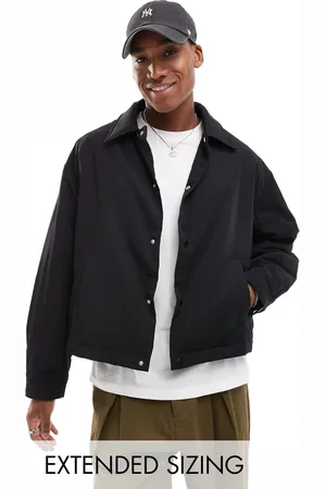 ASOS Oversized cropped midweight harrington jacket in