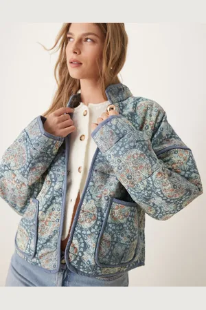 Free People Paisley patchwork quilted jacket in