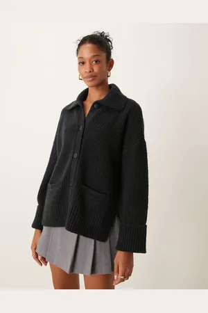 Abercrombie & Fitch Button up collared cardigan in