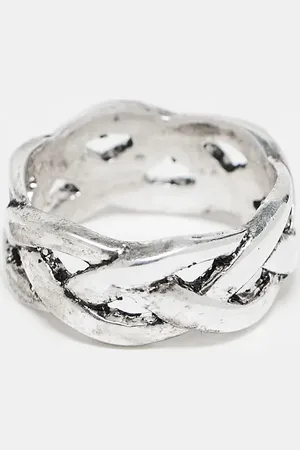 ASOS Rope ring in burnished tone