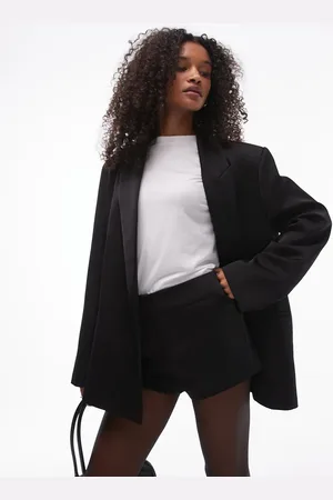 Topshop Oversized satin blazer in