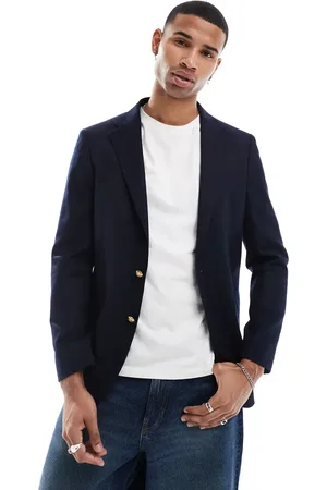 Ralph Lauren Single breasted wool garbadine blazer in