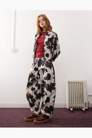 Reclaimed Cow print barrel trouser co-ord