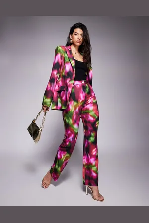 ASOS Co-ord tailored trouser in dark blurred floral print
