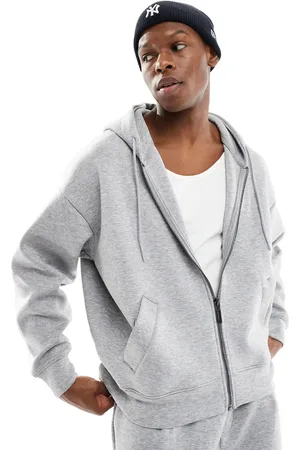 Bershka Premium zip through co-ord hoodie in