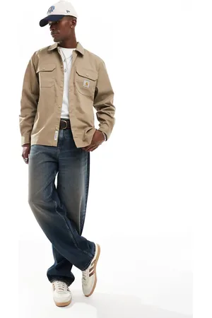 Carhartt Long sleeve craft shirt in beige