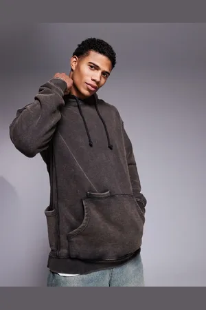 Liquor N Poker Pocket detail hoodie in burgundy