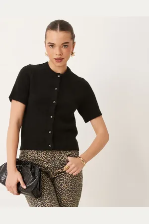 Gina Tricot Knitted short sleeve cardigan in