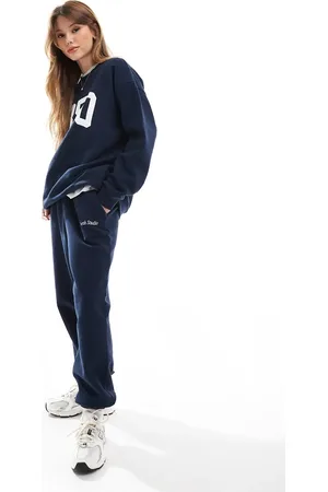 4th & Reckless X Felicia Wedin Apres Ski cuffed jogger embroidered logo co-ord in