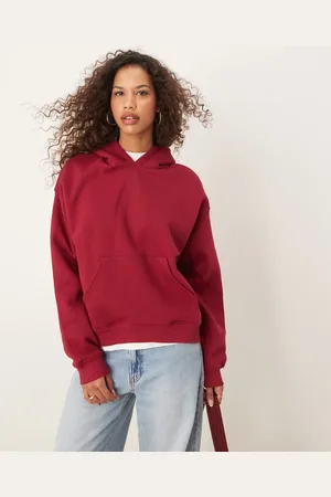 Gina Tricot Oversized hoodie in burgundy