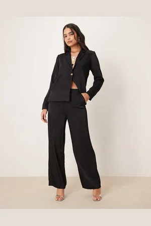 VILA Wide leg tie waist trouser co-ord in