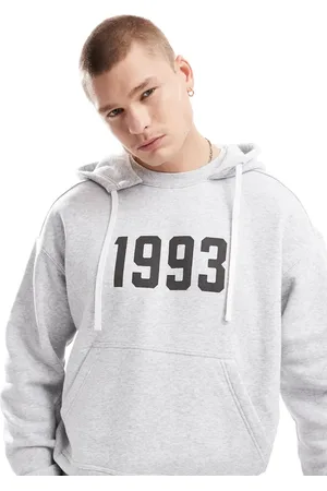 Cotton On Cotton On boxy fit hoodie with 1993 print in marle